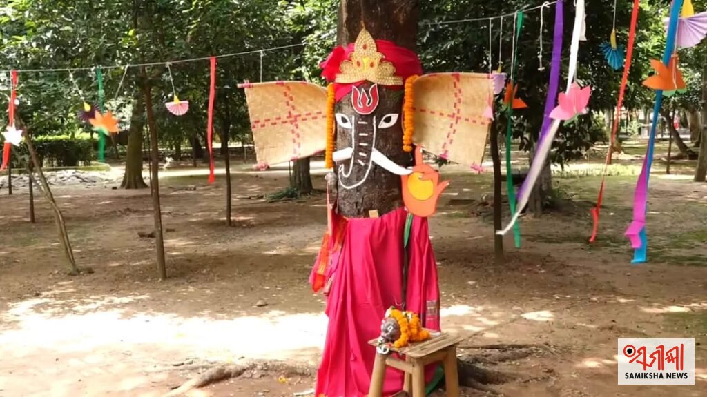 ଭୁବନେଶ୍ୱର:ପ୍ରଭୁ ଗଣେଶଙ୍କ ରୂପେ ପୂଜିତ ହେଲା ଗଛ – ସମୀକ୍ଷା ଖବର