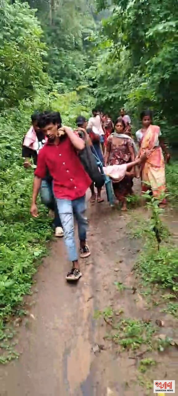 ଅପହଞ୍ଚ ଇଲାକାର କରୁଣ କାହାଣୀ:ଗର୍ଭବତୀ ୬ କିଲୋମିଟର ବୁହାହେଲେ