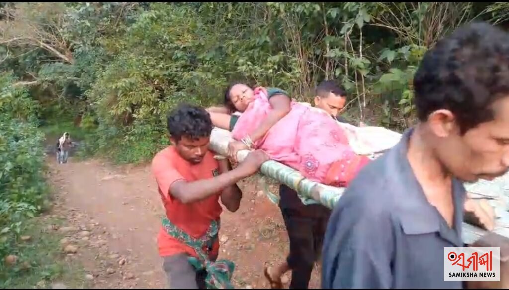 ରାସ୍ତା ନାହିଁ, ଆମ୍ବୁଲାନ୍ସ ନାହିଁ :କାଠ ଖଟିଆରେ ବୁହାହେଲା ରୋଗୀ – ସମୀକ୍ଷା ଖବର