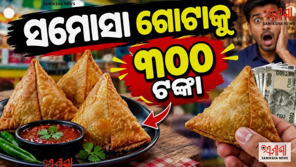 ସମୋସା ଗୋଟାକୁ ୩୦୦ ଟଙ୍କା – ସମୀକ୍ଷା ଖବର