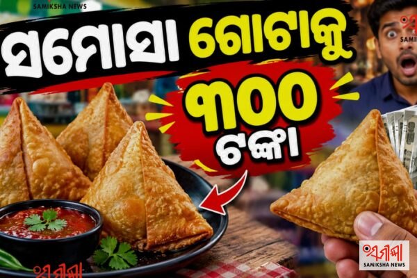 ସମୋସା ଗୋଟାକୁ ୩୦୦ ଟଙ୍କା – ସମୀକ୍ଷା ଖବର
